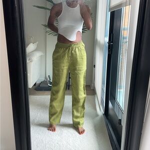 Zara Linen Straight Pants